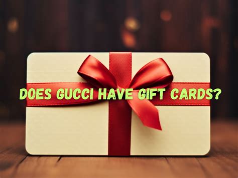 does gucci have gift cards